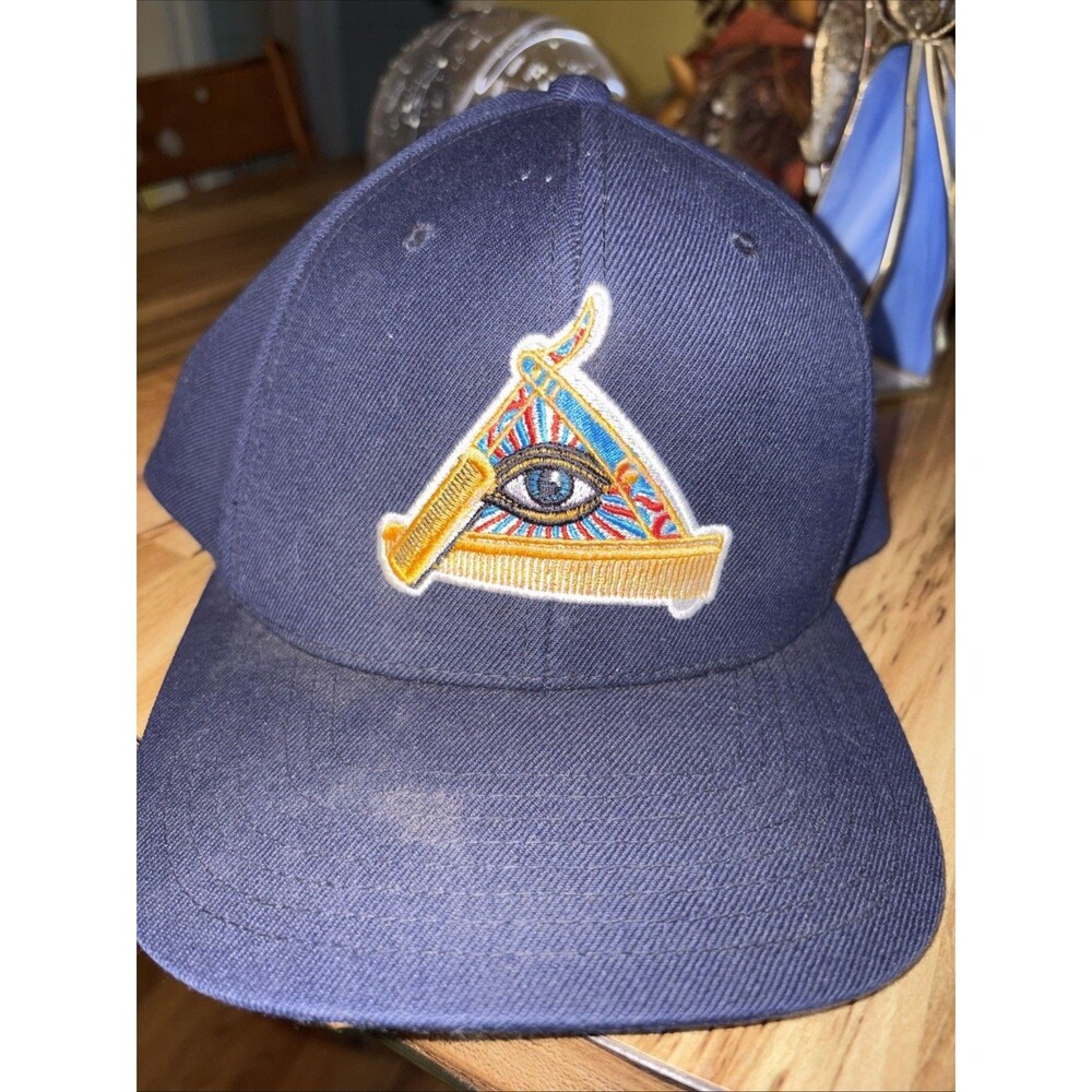 Navy Blue SnapBack Hat Eyes Of Providence Illuminati